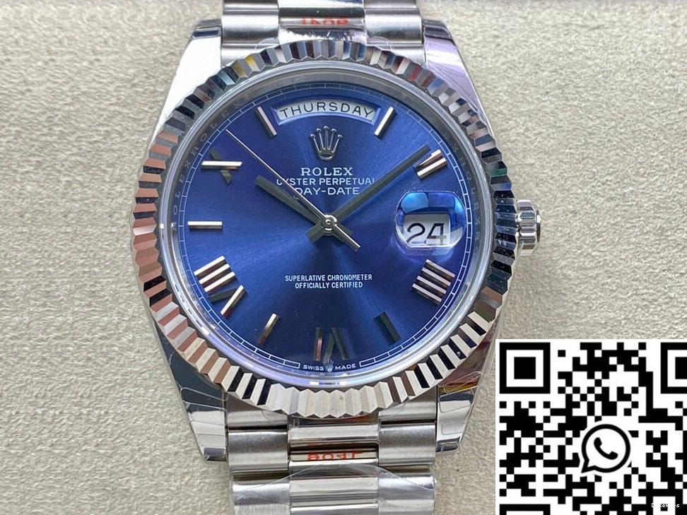 EW M228236-0007 Rolex Day Blue Factory Date Dial 0301
